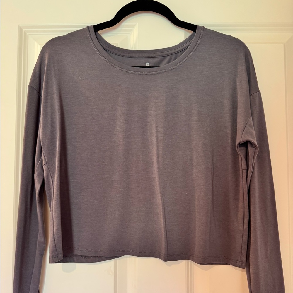 Athleta Gray Long Sleeve Women's Top